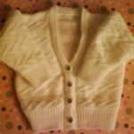 Slip stitch childs V neck cardigan