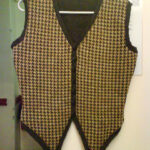 Machine Knit mans waistcoat designed by Gloria