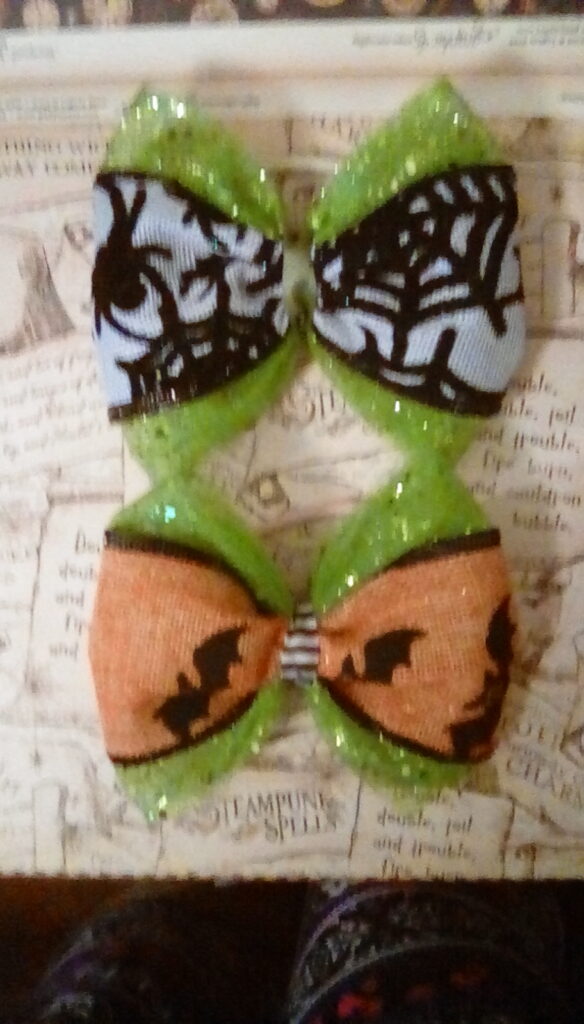 Halloween ribbon bows